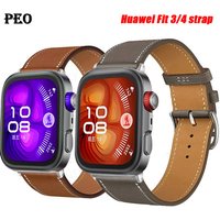 Leather for Huawei Watch Fit 3 Strap SmartWatch Accessories Butterfly Buckle Bracelet correa Belt Huawei Watch Fit 4/4pro Band