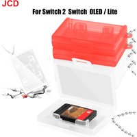 JCD 5pc For Switch 2 NS2 Game Card Storage Box For Switch Oled Lite Card Storage Box TF Memory Card Storage Keychain Card Box