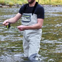 Men's Ultralight Convertible Waders Waterproof Breathable Chest Waist Stockingfoot Wading Pants Clothing for Fly Fishing Hunting