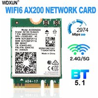 Dual band 2.4Gbps Intel Wi-Fi 6 AX200 AX200NGW 802.11ax/ac MU-MIMO 2x2 Wifi module NGFF M.2 Bluetooth 5.1 Network Card