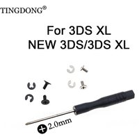 For NEW3DS/NEW3DS XL/3DS XL Battery Back Cover Screw Shell Set with Tool Mount for Secure Repair - Gaming Console Accessories