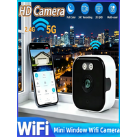 2.4/5GHz WiFi Window 1080 HD Camera 3MP Full Color Night Vision Indoor Security Mini Stickable Window Monitoring Camera New