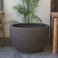 Large mouth pot, clay pot soil fish water lily flower large diameter lotus pot large size Nordic style