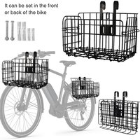 AliExpress APWIKOGER Folding Bicycle Basket with Hook Quick Release Frame Basket Rust Proof Fold-Up Bike Cargo Rack for Outdoor Cycling Travel Basket