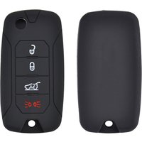 For Jeep Renegade 2015 2016 2017 2018 2019 2020 2021 Skin Holder Protector 4 Button Silicone Car Remote Key Shell Fob Cover Case