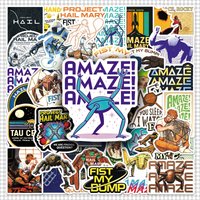 50Pcs Sci-Fi Space Stickers, Cool Astronaut & Alien Decals, Waterproof Decor for Phone Case Laptop Water Bottle
