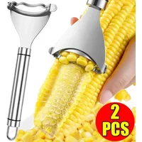 Stainless Steel Corn Stripper Manual Corncob Shaver Planer Thresher Strippers Melon Fruit Pelling Cutter Kitchen Accessories