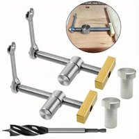 Woodworking Adjustable Desktop Clip Steel Fast Fixed Clip Clamp Fixture Benches Joinery Carpenter Tool Fit for 19mm 20mm