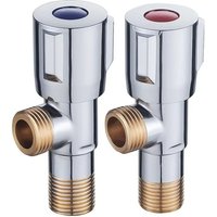 1/2 for Bathroom Kitchen Toilet Sink Copper Angle Stop Valve Hot and Cold Water Stop Valve High Quality Quick Open Faucet Valve