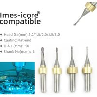 Imes Icore Coritec 350i 650i Cutter Shank 6mm Titanium Blank CoCr Block Drilling Tools Cad Cam Bur Radius Metal Milling Tools