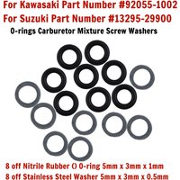 O-Ring Sealing Hot Sale Carburetor Mixture Screw Washers For Mikuni 5x3x1mm/5x3x 0.5mm For Kawasaki 92055-1002 For Suzuki 13295