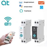 TUYA With Metering WIFI Smart Circuit Breaker 1P 63A DIN Rail for Smart Home wireless Remote Control Switch by APP APIservice