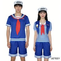 Costume de cosplay Robin Steve Harrington, Monster Things Saison 3, Costume de commis au magasin de crème glacée Scoops Ahoy, Uniformes de marin unisexes