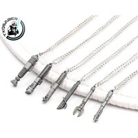 TXQSABER Mini Replica Kenobi Saber Metal Material necklace Cosplay Accessories ornament Jedi Collection Toys-Luke Skywalker