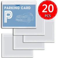 Windshield Card Holder Clip Self Adhesive Windshield Insurance Stickers Car Clears ID Card Bag Case Badge Holder