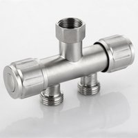 1PC 304 Stainless Steel Bibcock Washing Machine Faucet Double Use Laundry Mop Pool Tap Dual Handles Taps Thread G1/2'