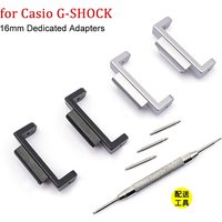 16mm Black Adapters Connectors for Casio G-SHOCK GA-110 GD-100 DW-5600 G-5600 Men Replacement Band Strap Watch Refit Accessories