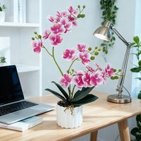3D printing simulation butterfly orchid lace wave potted home dining table decoration floral bonsai ornaments