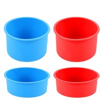 Silicone Round Cake Pan, Nonstick Baking Mold for DIY Cheese Cake Chocolate Layer Cake, Reusable Silicone Mould for Home Baking