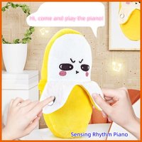 2026@@@Banana Baby Beat Sensing Creative Fruit Novelty Parent-Child Musical Interactive Piano Toy Plush Doll Christmas Gift