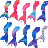 A Little Girl Mermaid Cosplay Tail,Mermaid Costume Gift for Girls, without Flippers,used in Swimming Pools/Beaches