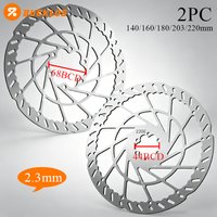 AliExpress BUCKLOS 2PC Bicycle 220mm Brake Disc 2.3mm Thicker Bicycle Rotor 140/160/180/203mm Stainless Steel Bike Disc 6-Bolt Bike Rotors