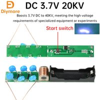 DC 3.7V 40KV Battery Integrated High-Power High-Voltage Module Boost Coil Strong Discharge Module Circuit Arc Generator