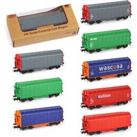 Evemodel 1pc Model Railroad HO Scale 1:87 Covered Coil Wagon Freight Cars C8762
