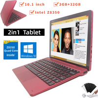 64Bits 10.1" Windows 10 Tablet PC Intel Z8350 Quad Core 2GB+32GB ROM 1280x800 IPS Dual Camear With Detachable Keyboard
