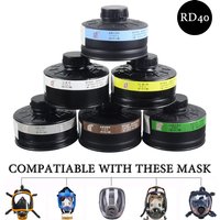 Metal Case Filtering Canister Chemical Organic Gas CO Filter RD40 For Full Mask Gas Respirator Painting Spray Pesticide Replace