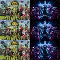 5 8 10 15th Fortnite Birthday Party Supplies Hot Game Backdrop Decor Baby Shower Photography Background Boy Gift Studio Props