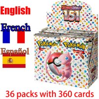360Pcs Pokémon English French Spanish 151 Sword Shield Evolving Skies Booster Box Pokemon trade cards 36 Packs Box Ready to ship