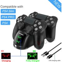 New Gamepadr Fast Charging Dock Charger for PS4/PS4 Slim /PS4 Pro Game Controller Joystick Dock Holder With Indicator Light