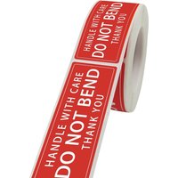500 Labels Per RollHandle with Care 1 1.8 Inch Fragile Sticker Do Not Bend Thank You Stickers Self Adhesive Shipping Address