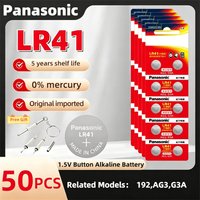 Original Panasonic 2-50 Stück AG3 1,55V Knopfbatterien SR41 192 L736 384 SR41SW CX41 LR41 392 für Lampenketten, Fingerlicht, Uhren