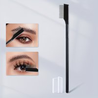 Stainless Steel Eyelash Comb with A Lid, Pointed Steel Needle Lash Brush, Multi-purpose Eyebrow Comb, Eyelash Separator