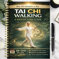 Complete 28-Day Tai Chi Walking Program for Elderly Weight Loss - Chair-Supported Gentle Balance & Low-Intensity Outdoor Workout