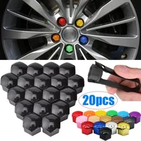 Car Wheel Nut Caps Anti-Rust Auto Hub Screw Protection Covers Car Tire Screw Caps Nut Bolt Covers Auto Exterior 17/19/21mm 20Pcs
