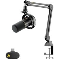 maono PD200WS Hybrid Wireless Microphone for Phone PC XLR/USB Dynamic Microphone for Podcasting Gaming Live Streaming Recording