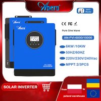 Anern 220V 6KW/10KW Onduleur Solaire Sans Batterie Hors Réseau avec MPPT Intégré pour Pompe à Eau Onduleur Solaire à Onde Sinusoïdale Pure