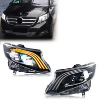 LED-Scheinwerfer für Mercedes Benz Vito Metris 2016–2023, sequentielle Blinker-Projektor-Frontlampen, Paar Montage