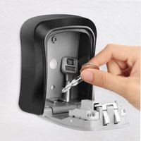KMetallic alloy aluminium ey Storage Lock Wall-mounted Key Safe Password Key Box Key Lock Box Box Indoor and Outdoor