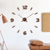 Creative Wall Clock Stickers Modern Brief Retro Wall Clock Living Room Aesthetic Kitchen Design Clocks Luxury Home Decoration