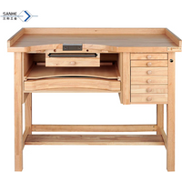 Solid Wood Workbench With Drawers For Jewelry And Arts & Crafts Tool Workbench