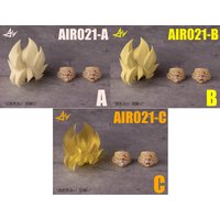New! AIR Studio Air021 Weekly Color Head Sculpture Accessory Pack Adapted To SHF Legend Super Saiyan Goku3.0 Special Effects Kit