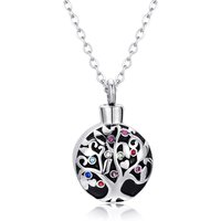 Stainless Steel Tree of Life Urn Necklaces for Human Ashes Memorial Cremation Jewelry Urn Locket Keepsake Ashes