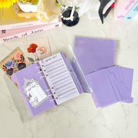 A4 A5 A6 A7 Purple Paper Index Divider For Binder Planner Notebook Stationery Notebook Paper Divider Accessories