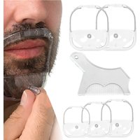 Men Beard Styling Tool Set Goatee Shaving Template Beard Shaving Face Care Modeling Grooming Ultra-thin Edge Beard Comb
