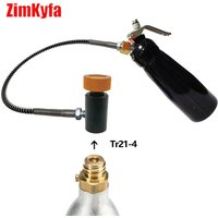 N2O Gas Refill Adapter Tr21-4 Threaded Cylinder To Whipped Cream Charge Bottle Cans 580g,615g,640g,1100g M22 Thread Cream Jar
