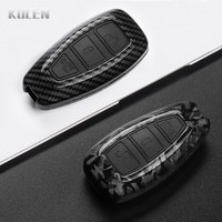 ABS Carbon Fiber Style Car Key Case Cover For Ford Focus 3 4 ST Mondeo MK3 MK4 Fiesta Fusion Kuga Protected Shell Accessories